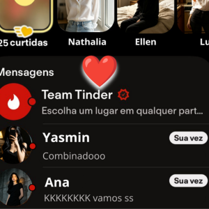 Resultado: matches e conversas no Tinder